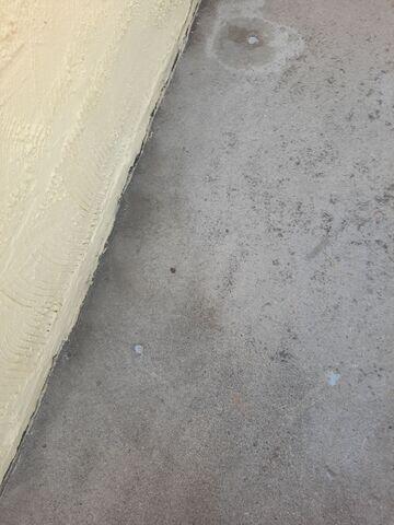 Cracked concrete after repair