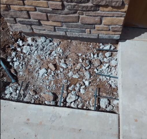 Piers Installation Process: Breaking and Digging
