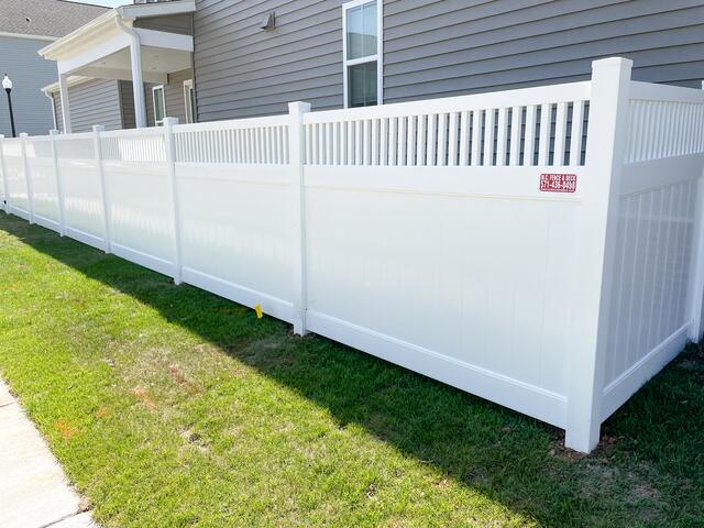Vinyl Privacy Fence install