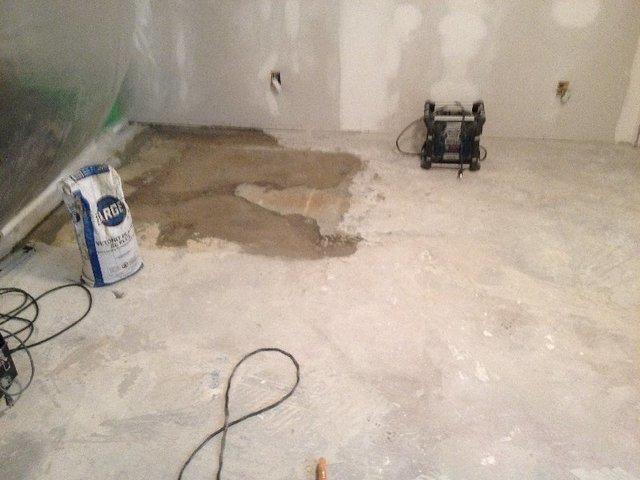 <p>Some areas of the basement floor had to be properly levelled.</p>