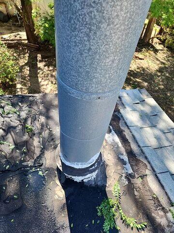 Roof vent near bottom of roof