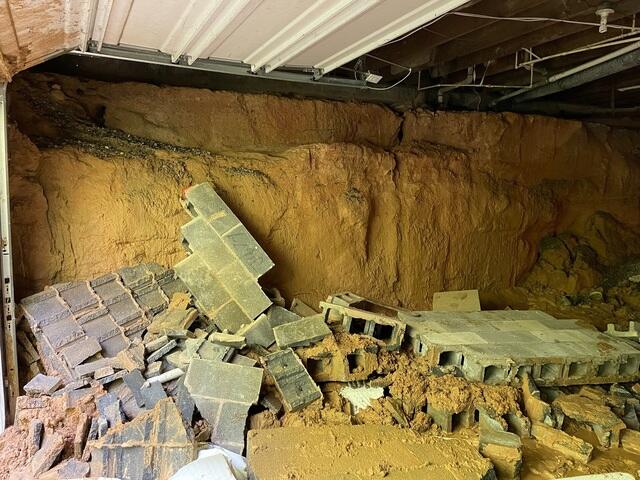 Collapsed Basement Wall