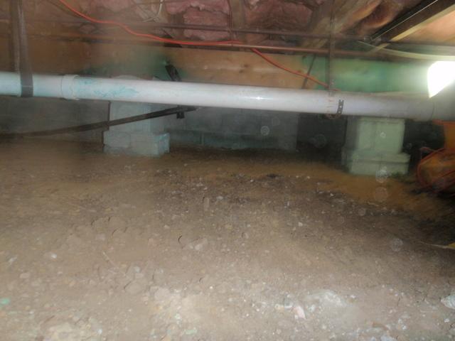 Water, Dirt, and Mud in Crawl Space