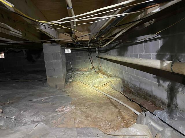 Before Encapsulation - Humid Crawl Space