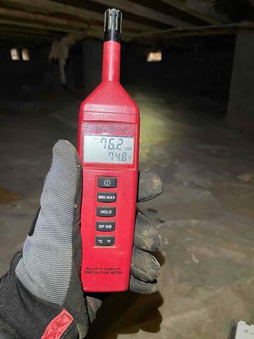 High Humidity - Measured at 76.2%
