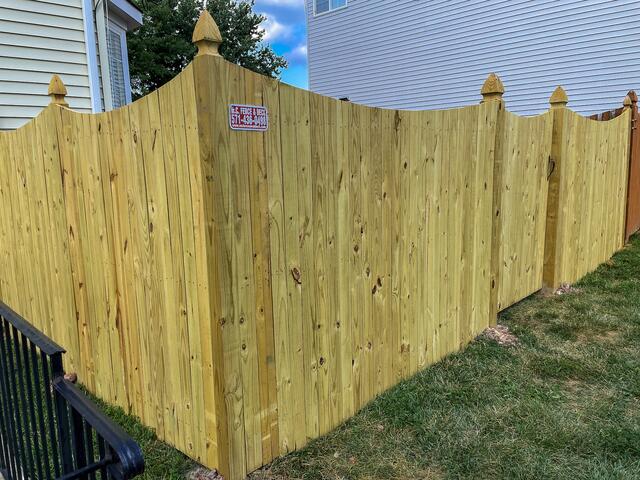 Wood Privacy Fence install in Fairfax, VA