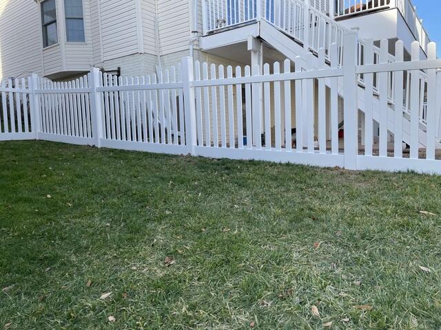 Vinyl Picket Fence install in Chantilly, VA