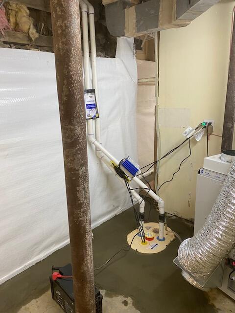Sump Pump in the Corner