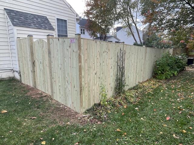 Wood Privacy Fence install in Manassas, VA