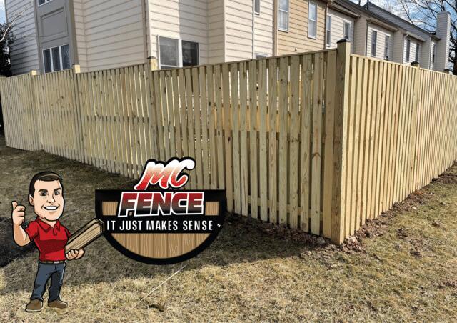Wood Privacy Fence install in Manassas, VA