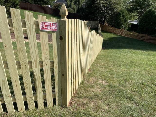 Wood Picket Fence installed in Berryville, VA