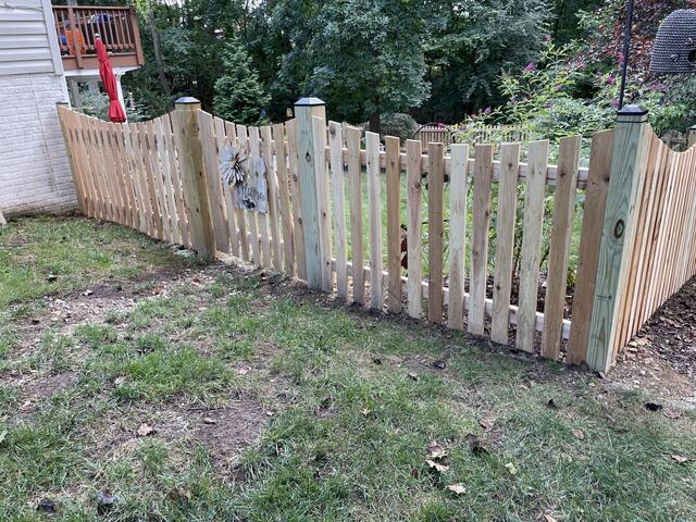 Wood Picket Fence install in Martinsburg, WV