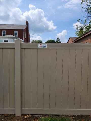 6' Acadia Privacy Khaki Vinyl Fence