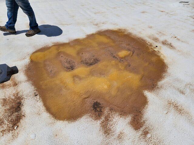 Concrete slab water damaged