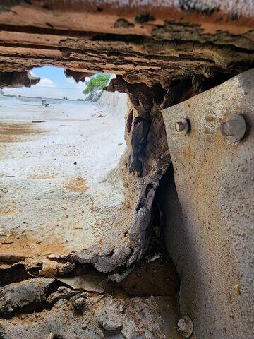 Concrete is fully compermised