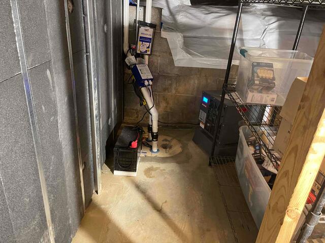 Basement Sump Pump and Dehumidifier