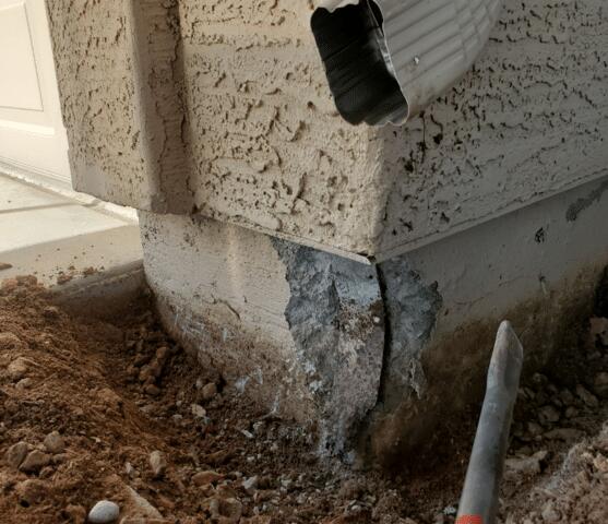 Signs of Corrosion in a Stem Wall: Flaking Paint in Chandler, AZ