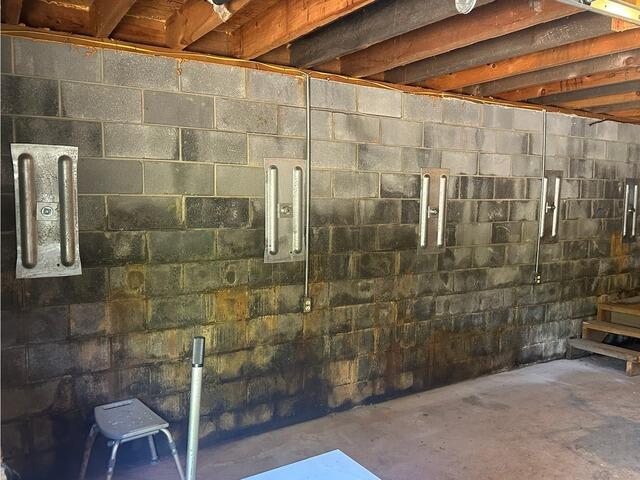 A foundation wall featuring our wall anchors.
