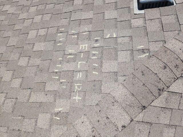 Marking off the roof