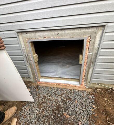 Crawl Space Door Air Sealing