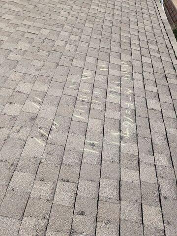 A close up view of the damages