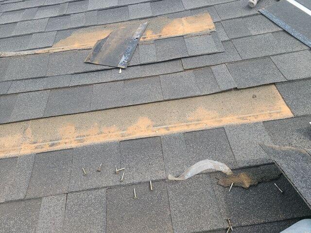 Big section of Asphalt damaged