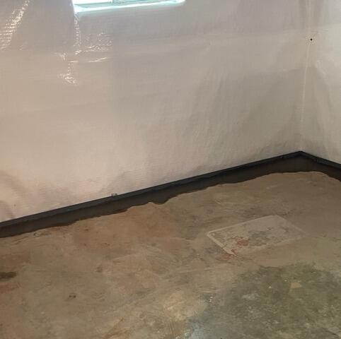 Vapor Barrier for Basement Walls and Water Drainage System