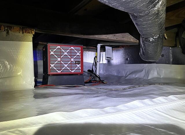 Crawl Space Sump Pump and Dehumidifier