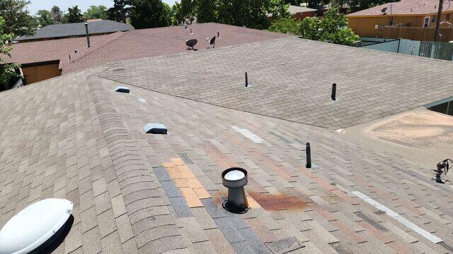 Asphalt Roofing damage