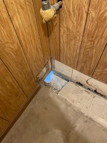 Before Sump Pump in Henderson, TN