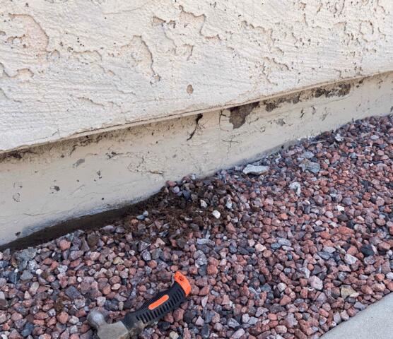 Signs of Corrosion in a Stem Wall: Flaking Paint in Phoenix, AZ