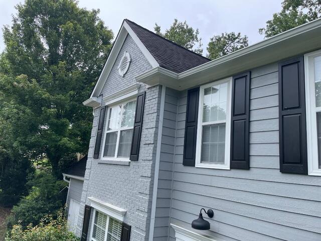 View of the left conrner of the new Gutter Install