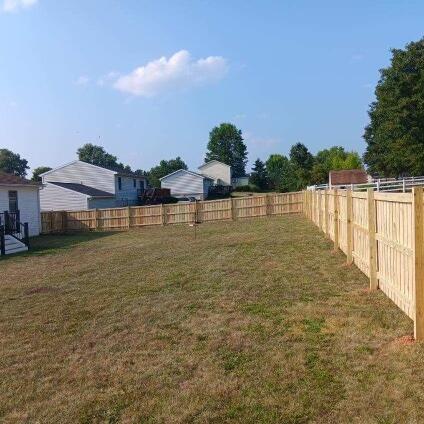 Wood Fence installation in Beaverdam, Virginia