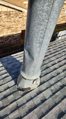 Roof vent damaged