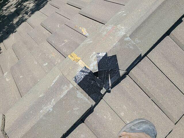 Damaged concrete shingles