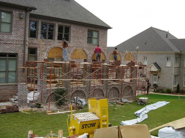 Custom built arches on top