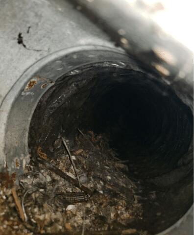 30 years of grime in the ductwork in Dover, DE