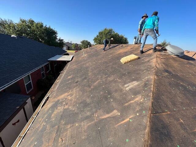 Old shingles are all gone.