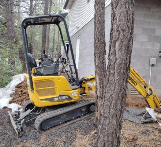 Underpinning Process: Heavy Machinery in Lakeside, AZ