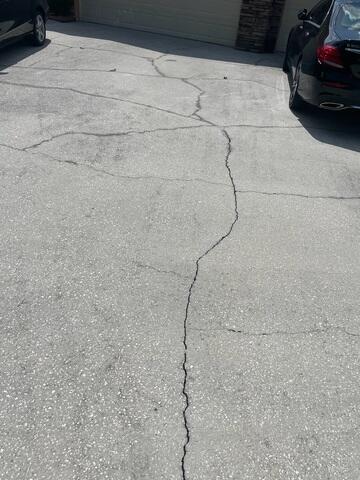 Cracking in Concrete Leading to Garage
