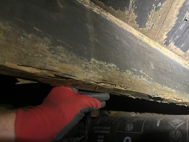 Wood Deterioration in Crawlspace