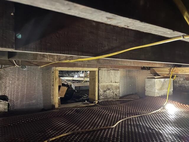 Drainage Matting in Crawlspace