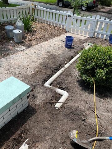 Drainage Pipe Installed