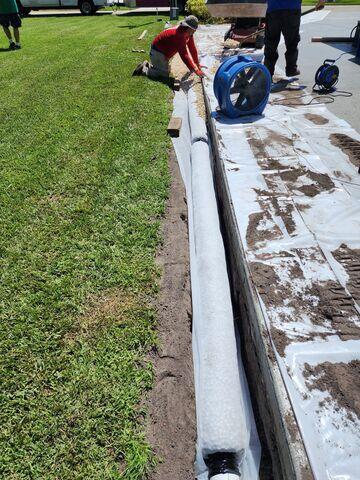 French Drain Placement