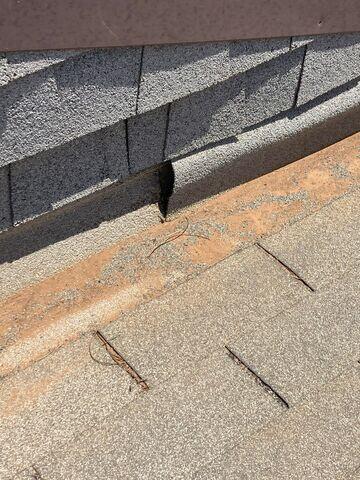 Worn down shingles
