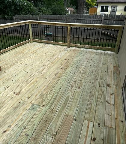 Completed Deck With Railings