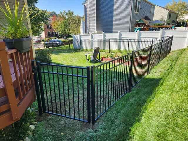 4' Classic, Residential Grade, Flush Bottom Black Aluminum Fence /(2) 4' gates