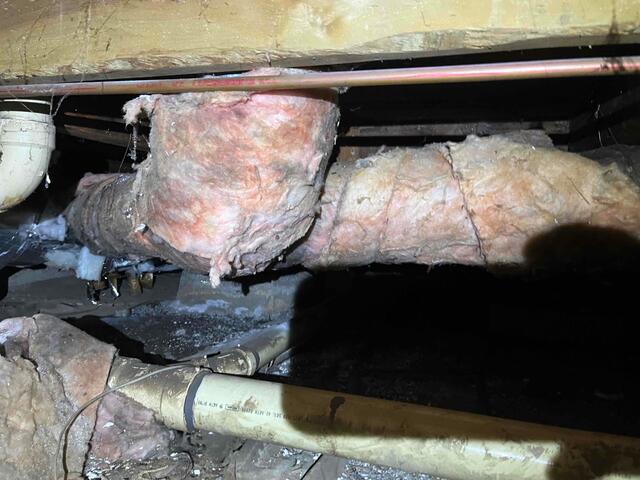 Before - Duct insulation