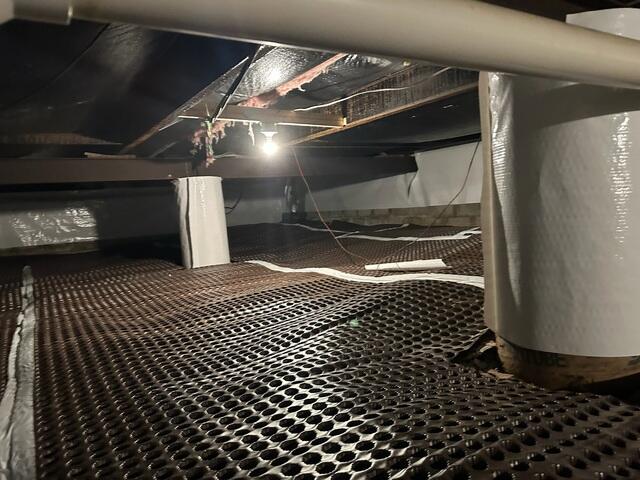 Drainage Matting Placed Under the Liner