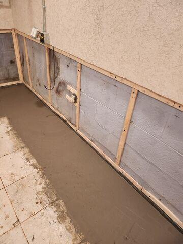 Concrete over the trench